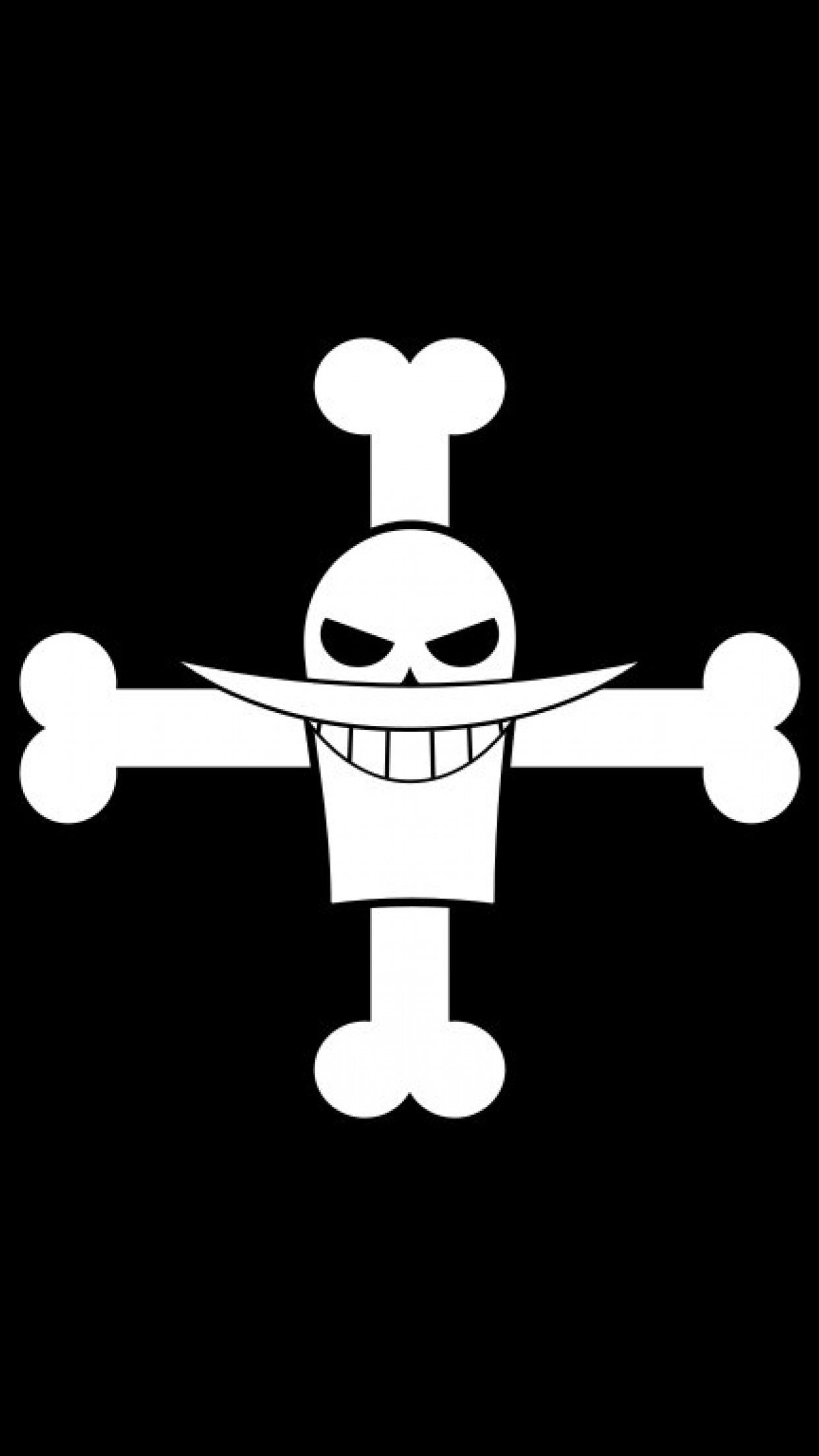 Logo teschio One Piece, 1242x2208 Verticale, Telefono