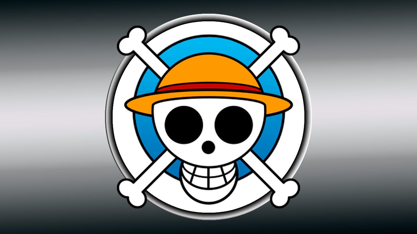 Logo teschio One Piece, 1366x768 HD, Desktop