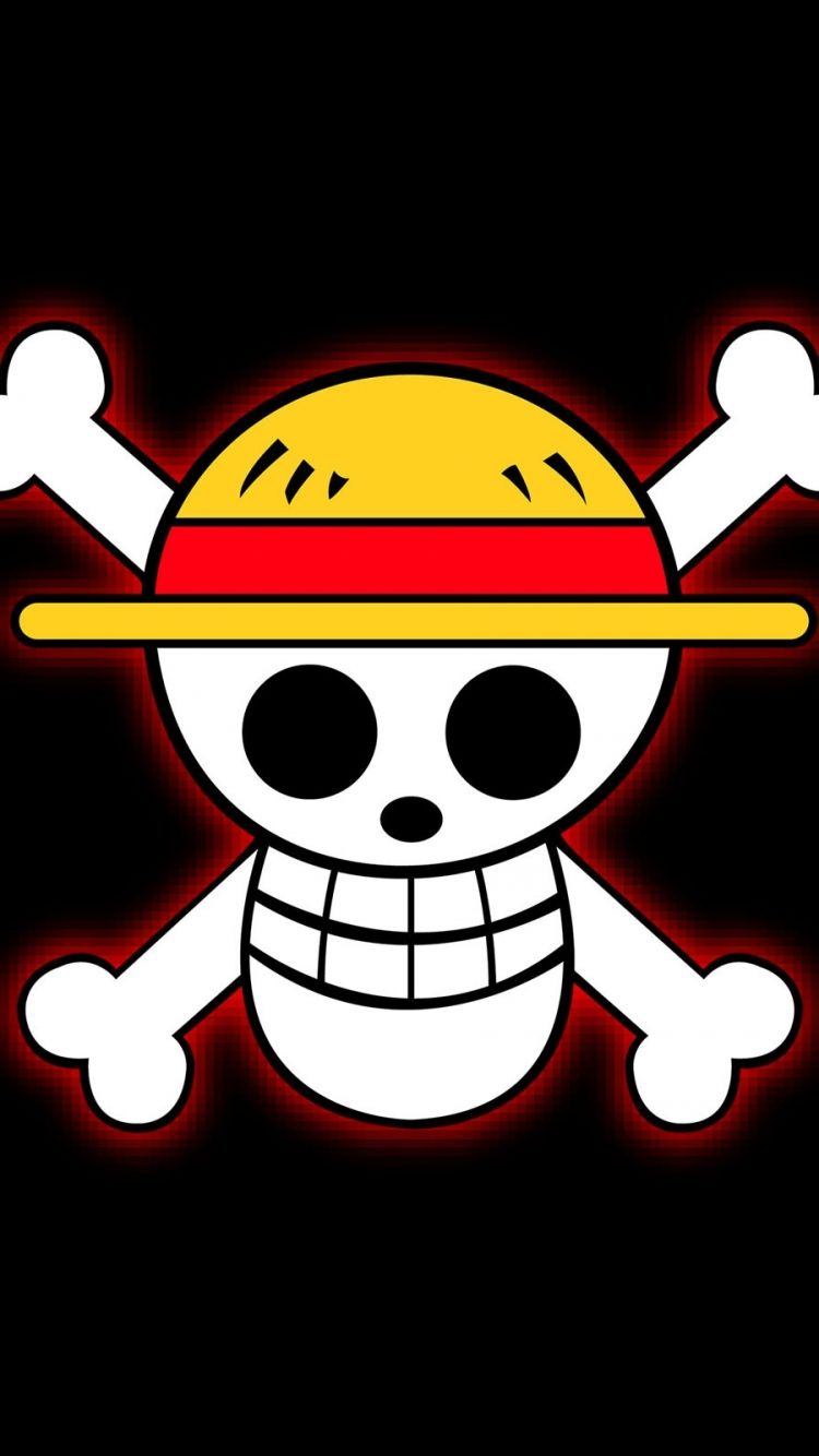 Logo teschio One Piece, 750x1334 Verticale, Mobile