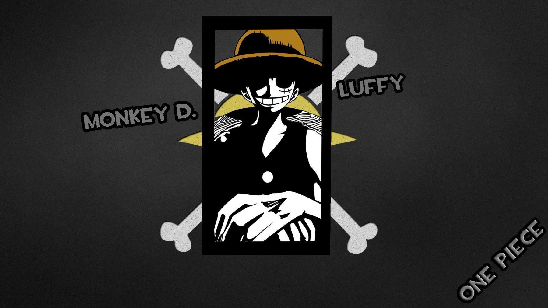 Silhouette Luffy cappello paglia, pirata di gomma, 1024x1820 Full HD Verticale, Smartphone