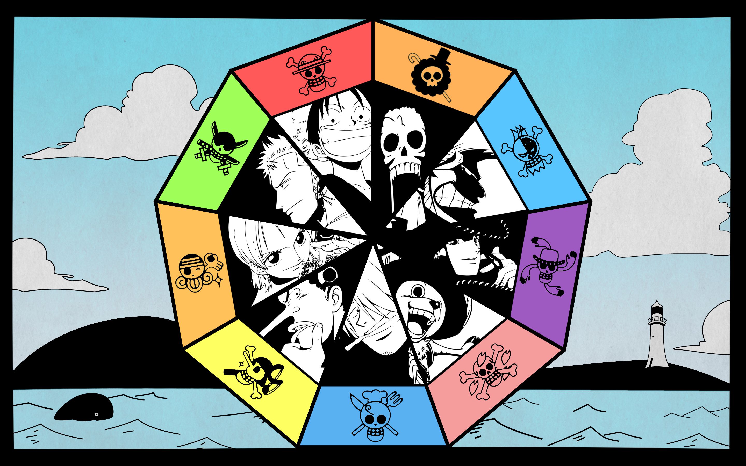 Loghi teschi One Piece colorati, 2880x1800 WQXGA, PC