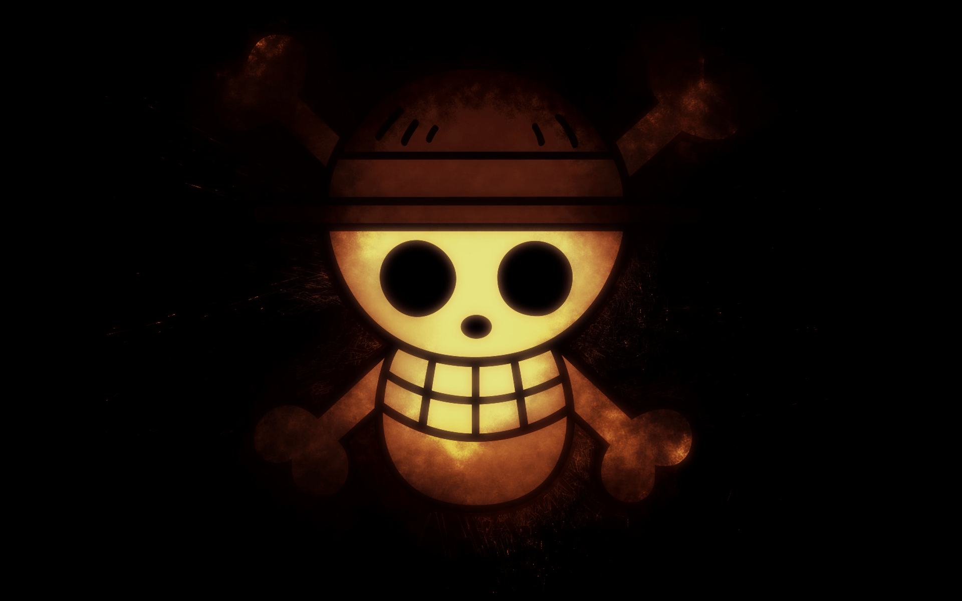 Logo teschio One Piece dorato, 1920x1200 Full HD+ WUXGA, PC Desktop