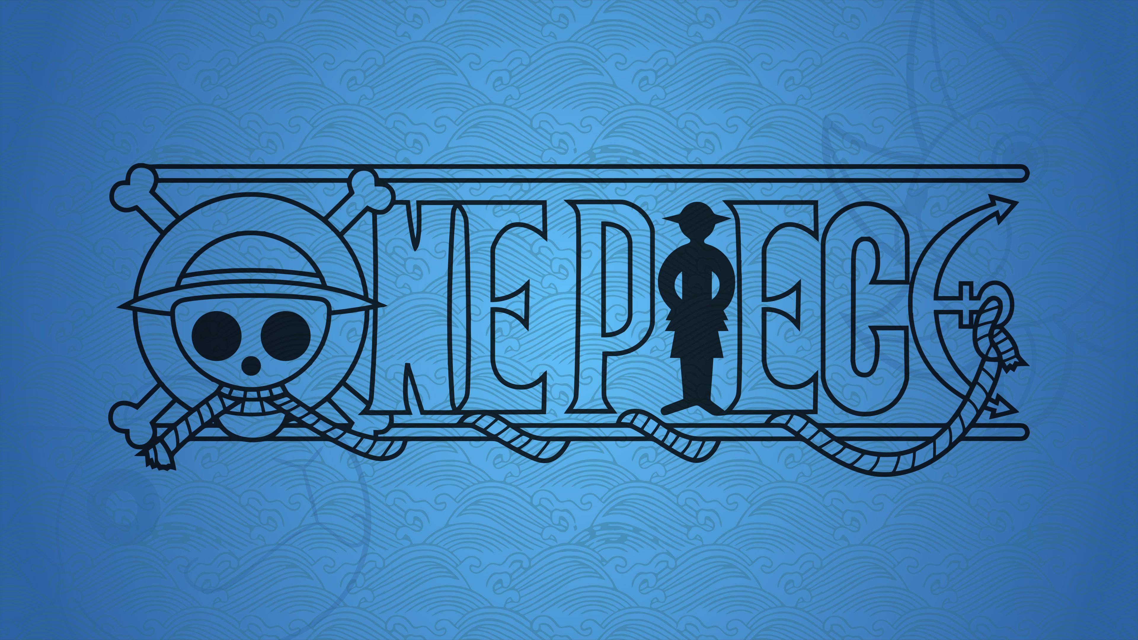 Logo Monkey D. Luffy One Piece, pirata di gomma, 1800x1012 HD Ready, Desktop