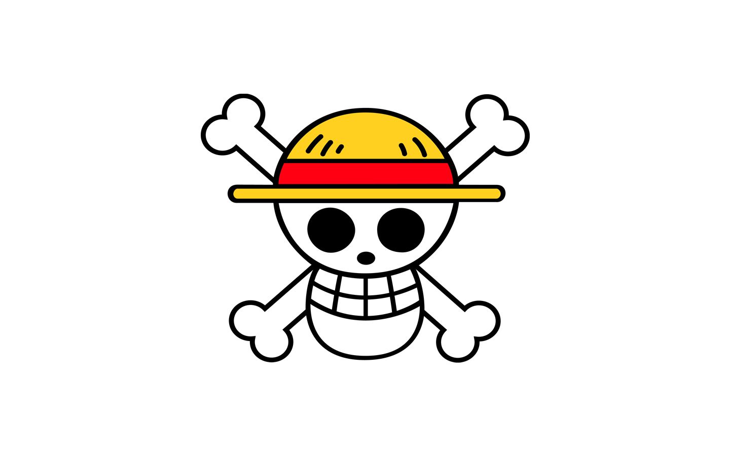 Logo Jolly Roger One Piece, 1440x900 HD, MacBook Air