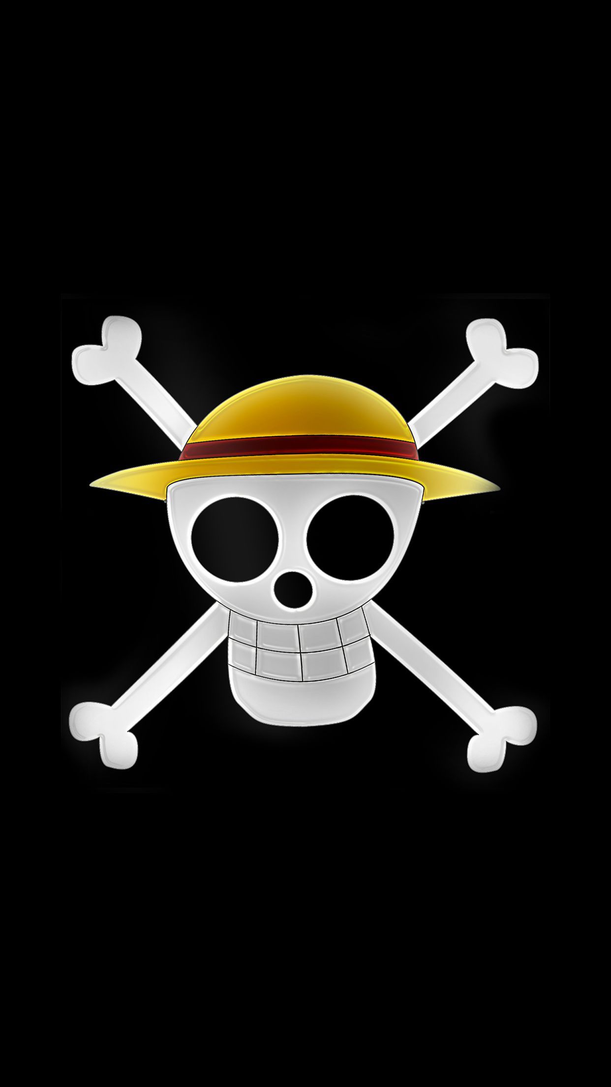Logo teschio One Piece, 1242x2208 Full HD Verticale, Smartphone