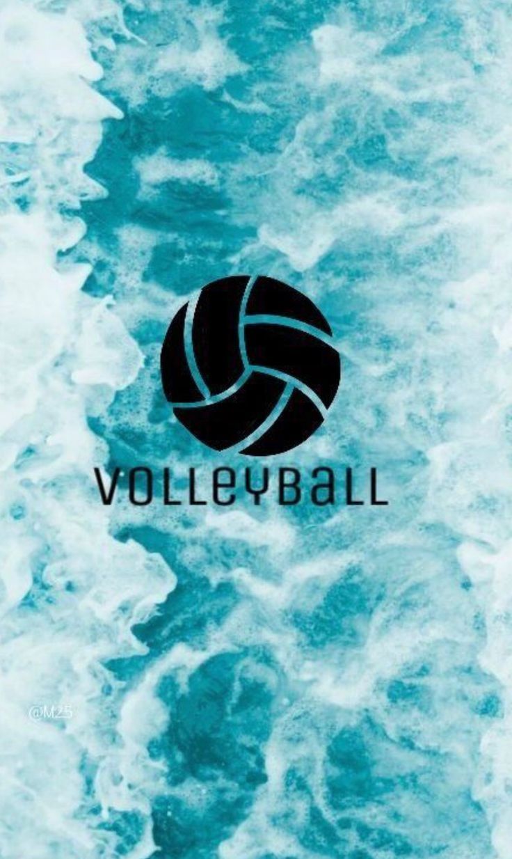 logo pallavolo su onde turchesi, 736x1234 Verticale, Telefono