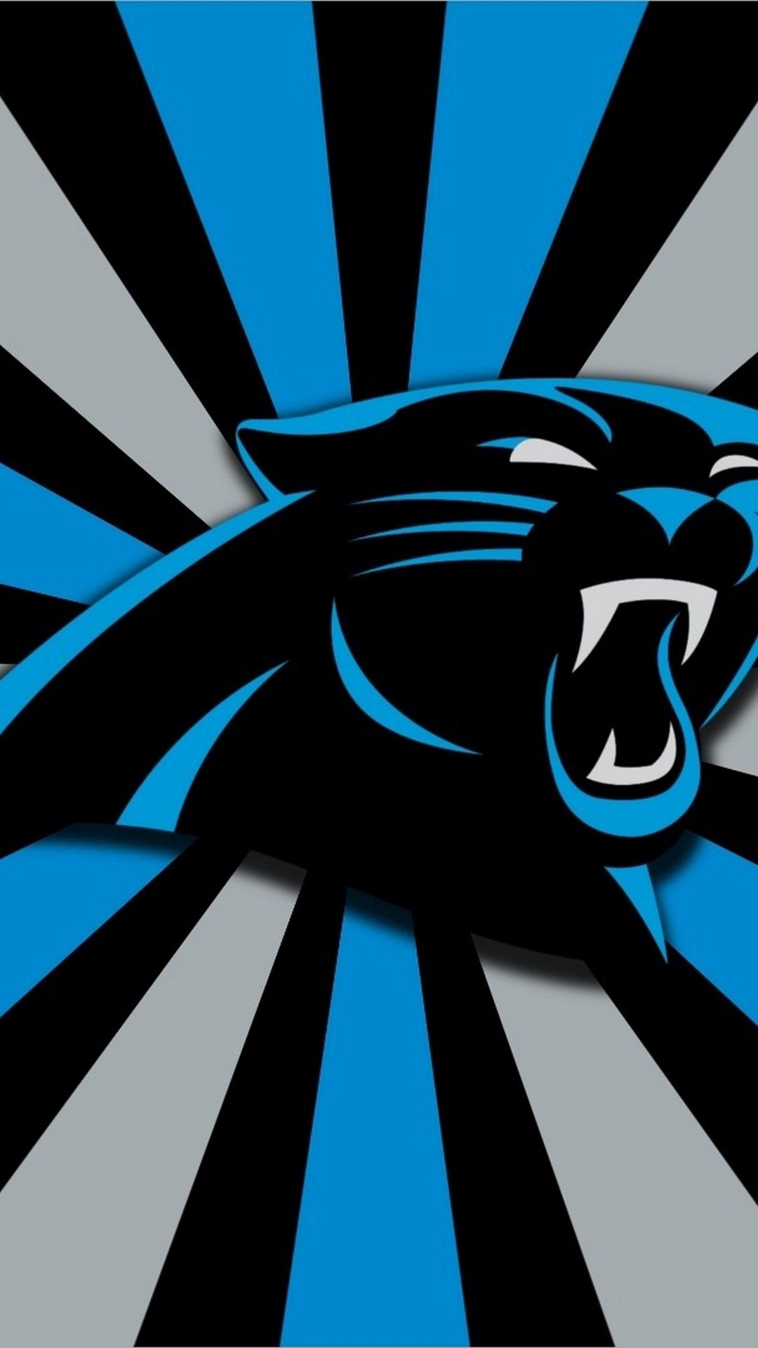 Logo Carolina Panthers raggiante, 1080x1920 Full HD Verticale, iPhone