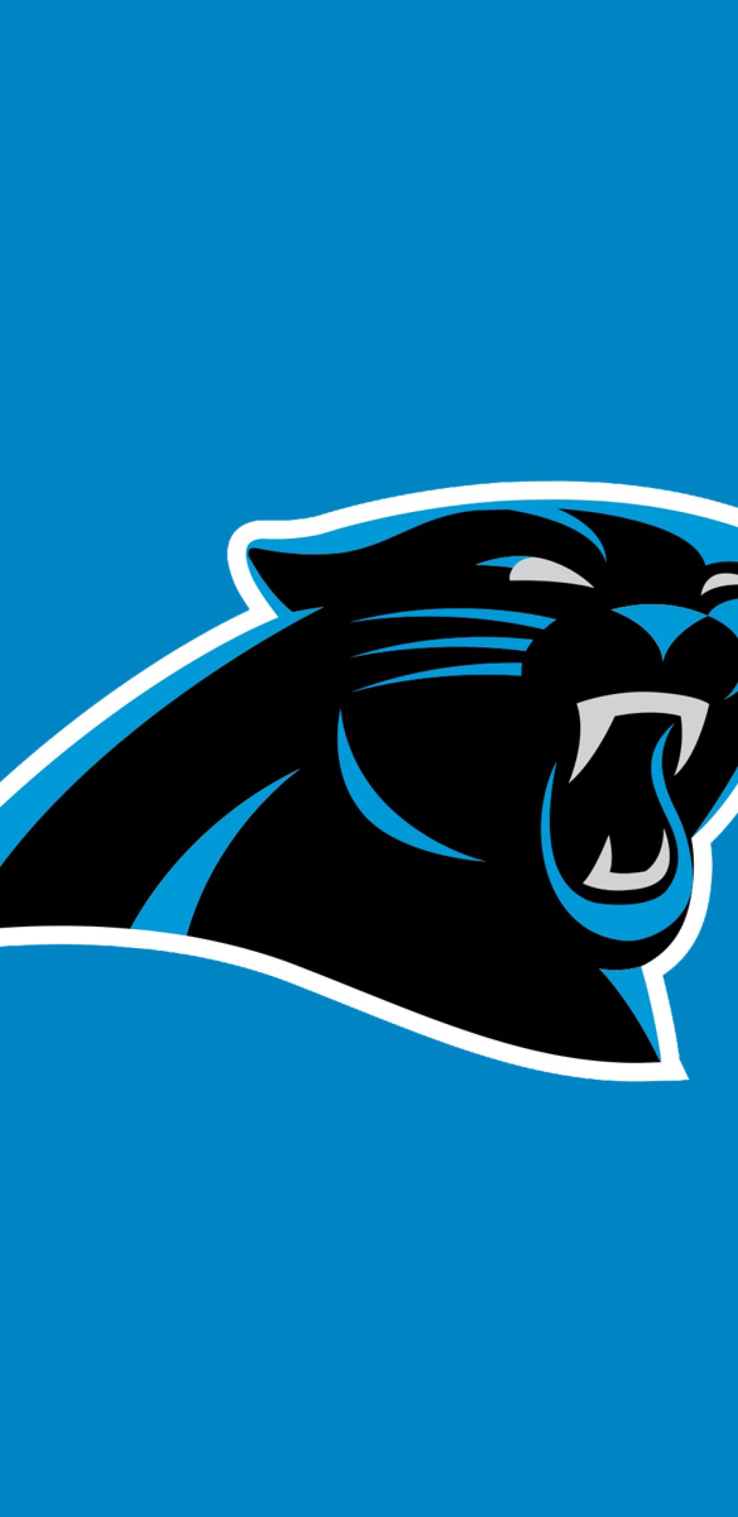 Logo Carolina Panthers pantera nera, NFL, 1440x2960 Verticale, Mobile