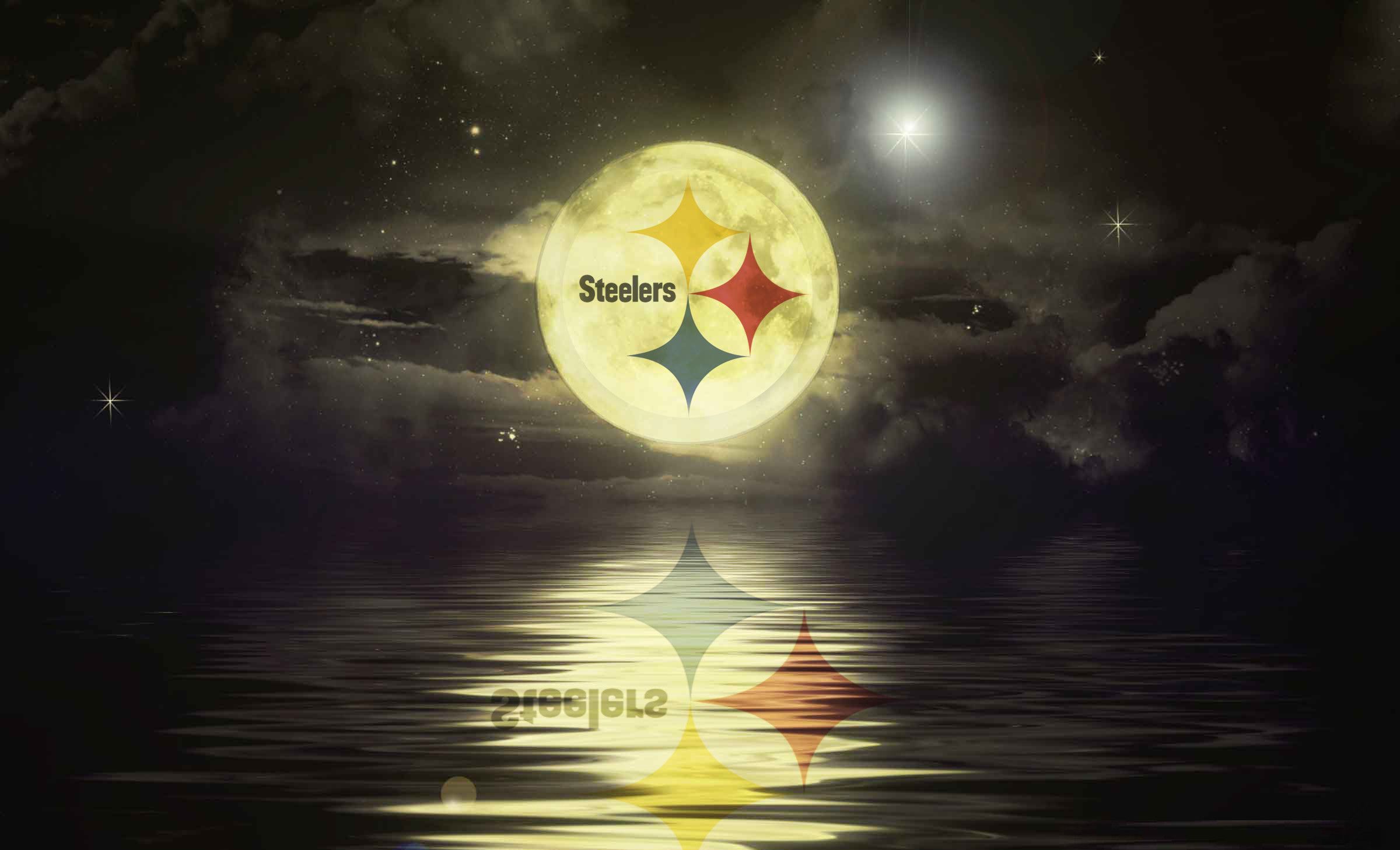 Logo Steelers su luna piena, 2400x1458 Hi-Res, PC Desktop