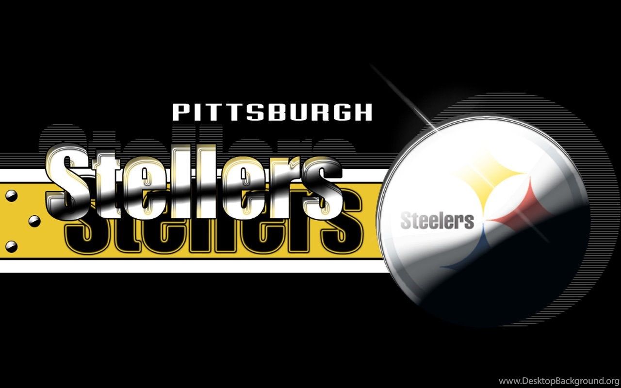 Logo Pittsburgh Steelers nero oro, 1280x800 HD, Desktop