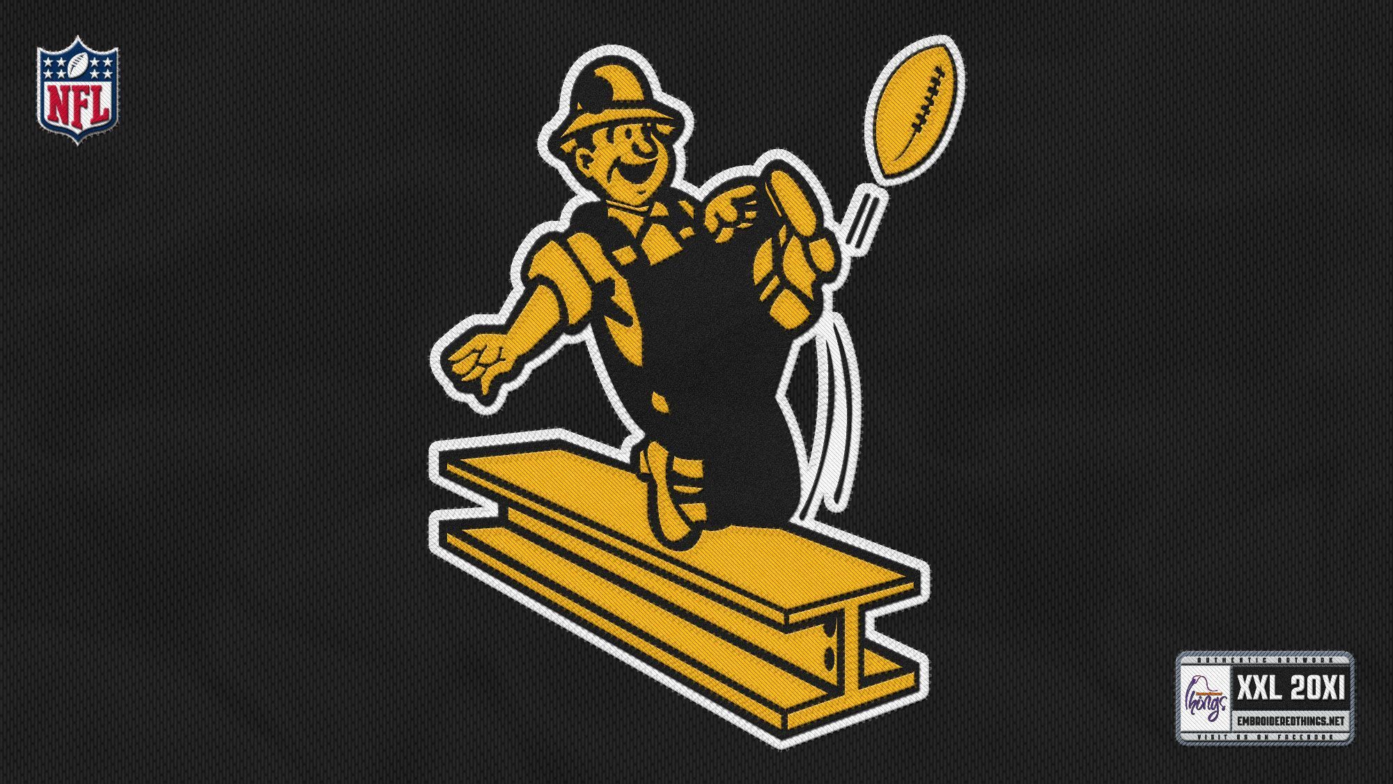 Logo Pittsburgh Steelers operaio, 2000x1125 2K, Desktop