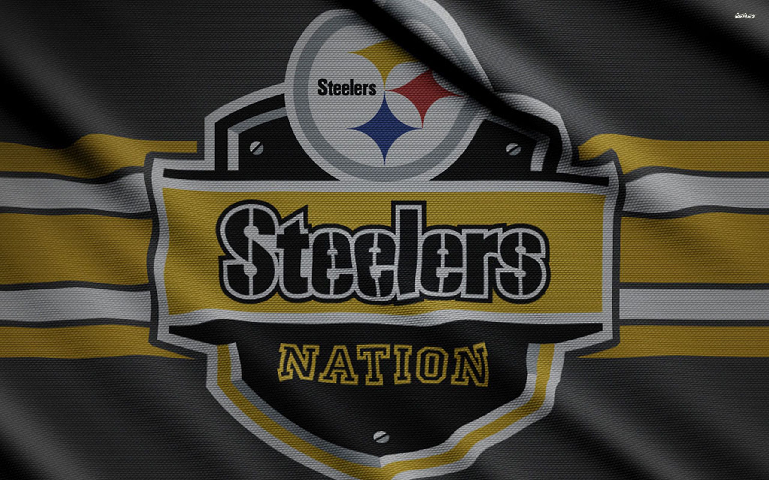 Logo Pittsburgh Steelers su bandiera, 2560x1600 2K+, Laptop