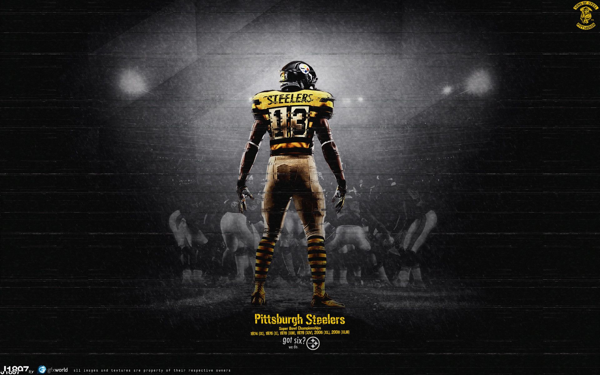 Logo Pittsburgh Steelers nero, 860x1530 Full HD Verticale, Realme