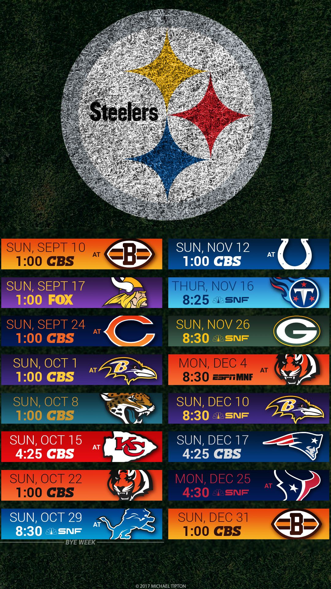 Logo Steelers e calendario NFL, 1920x1080 1080p, PC Desktop