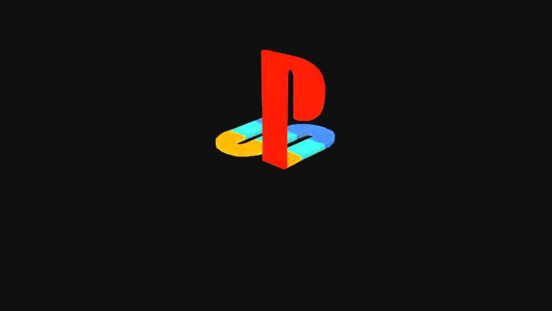 Logo PlayStation colorato sfondo grigio, 1280x800 720p, PC