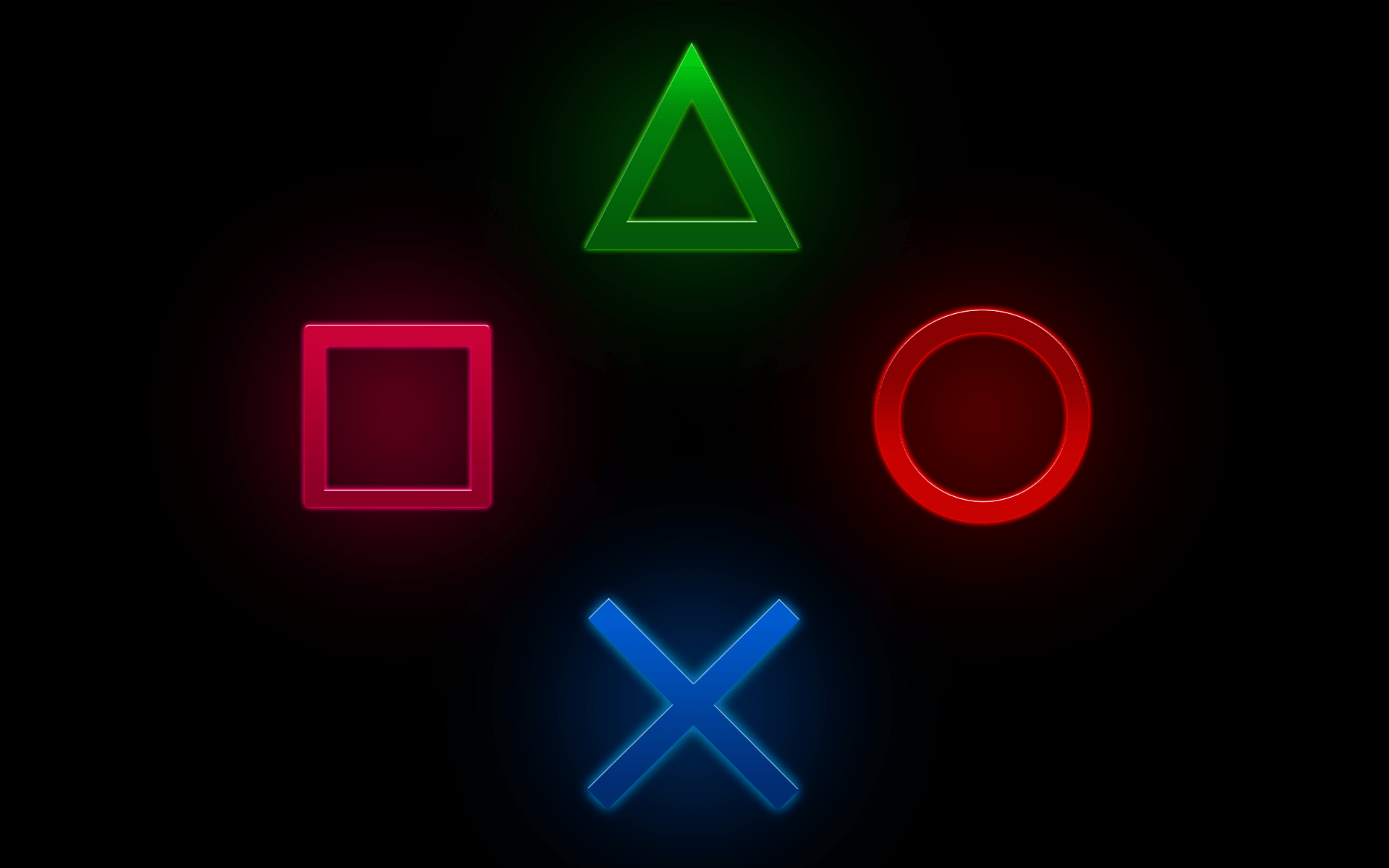 Simboli PlayStation neon colorati, 1920x1200 Full HD+, Laptop