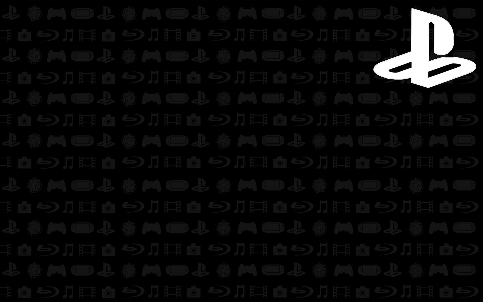 Simboli PlayStation su nero, 1080x1920 Verticale, Telefono