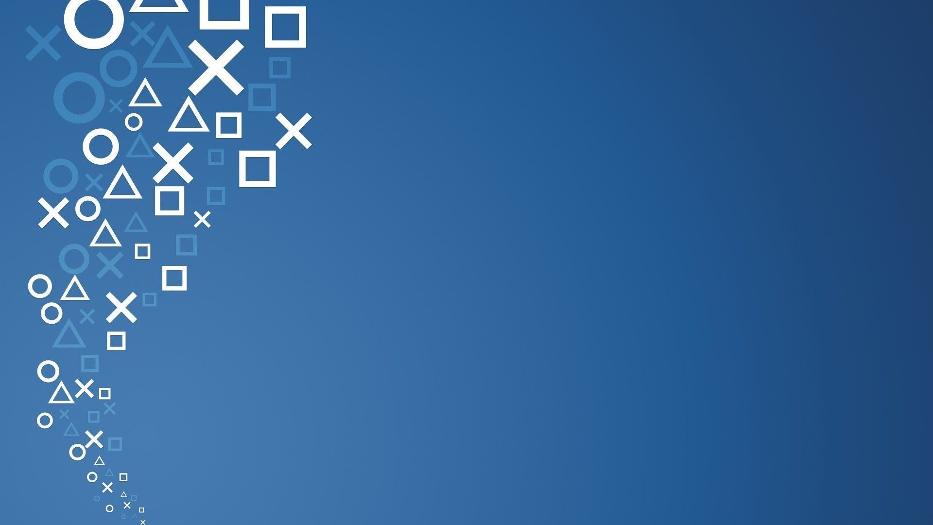 Simboli PlayStation su blu, 1920x1080 1080p, Laptop
