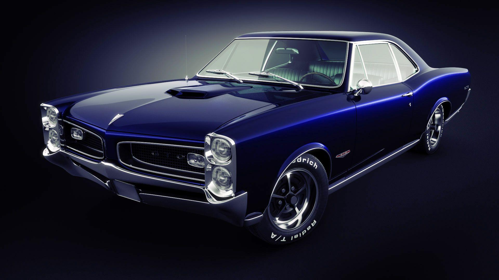 Pontiac GTO blu scuro, 1920x1080 Full HD, Desktop