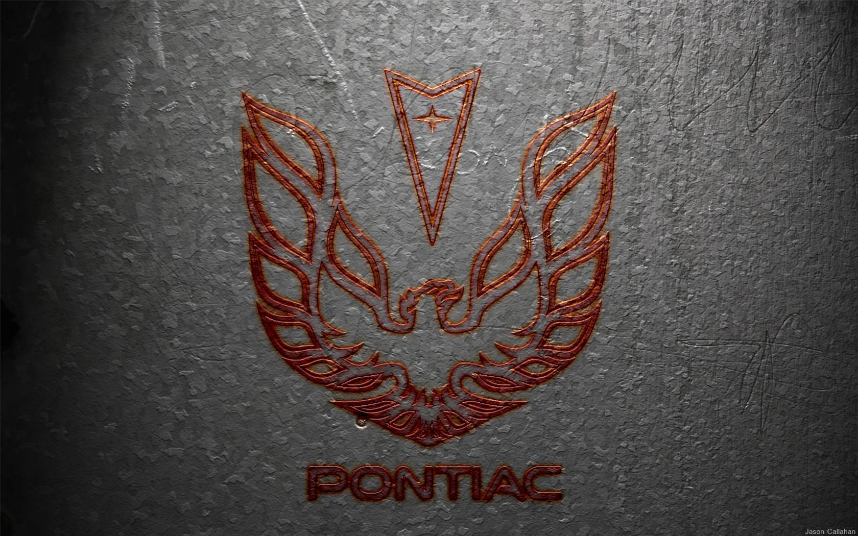 Logo Pontiac Firebird rosso, 1680x1050 HD, Laptop