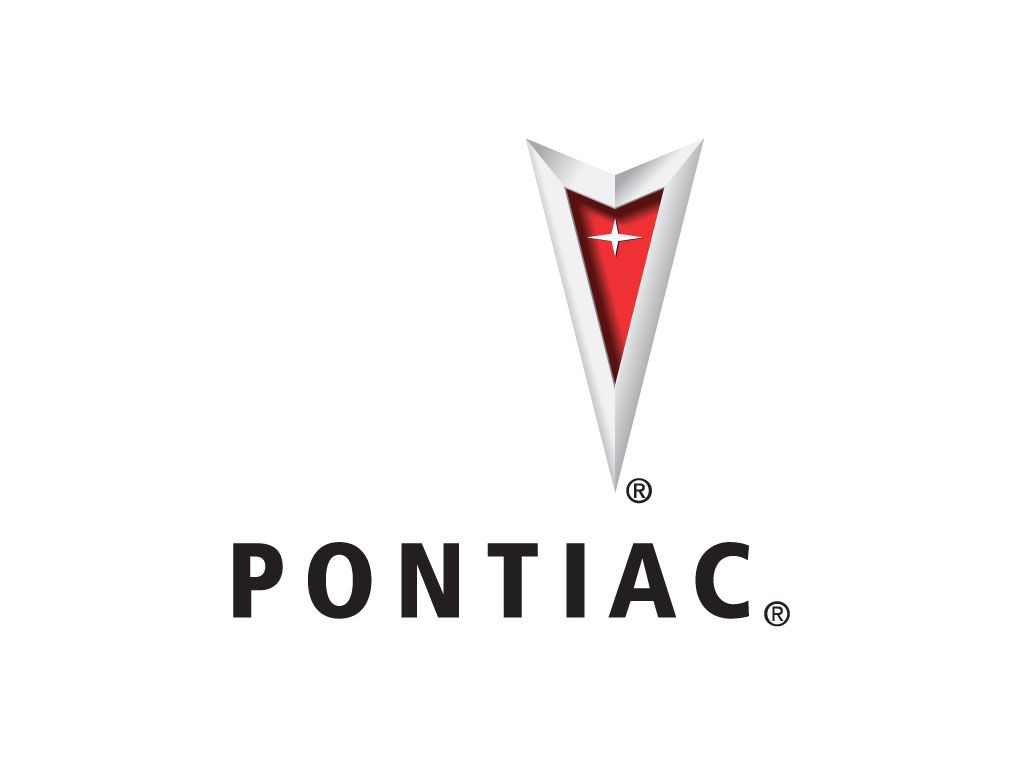 Logo Pontiac rosso e argento, 1024x768 HD, Desktop