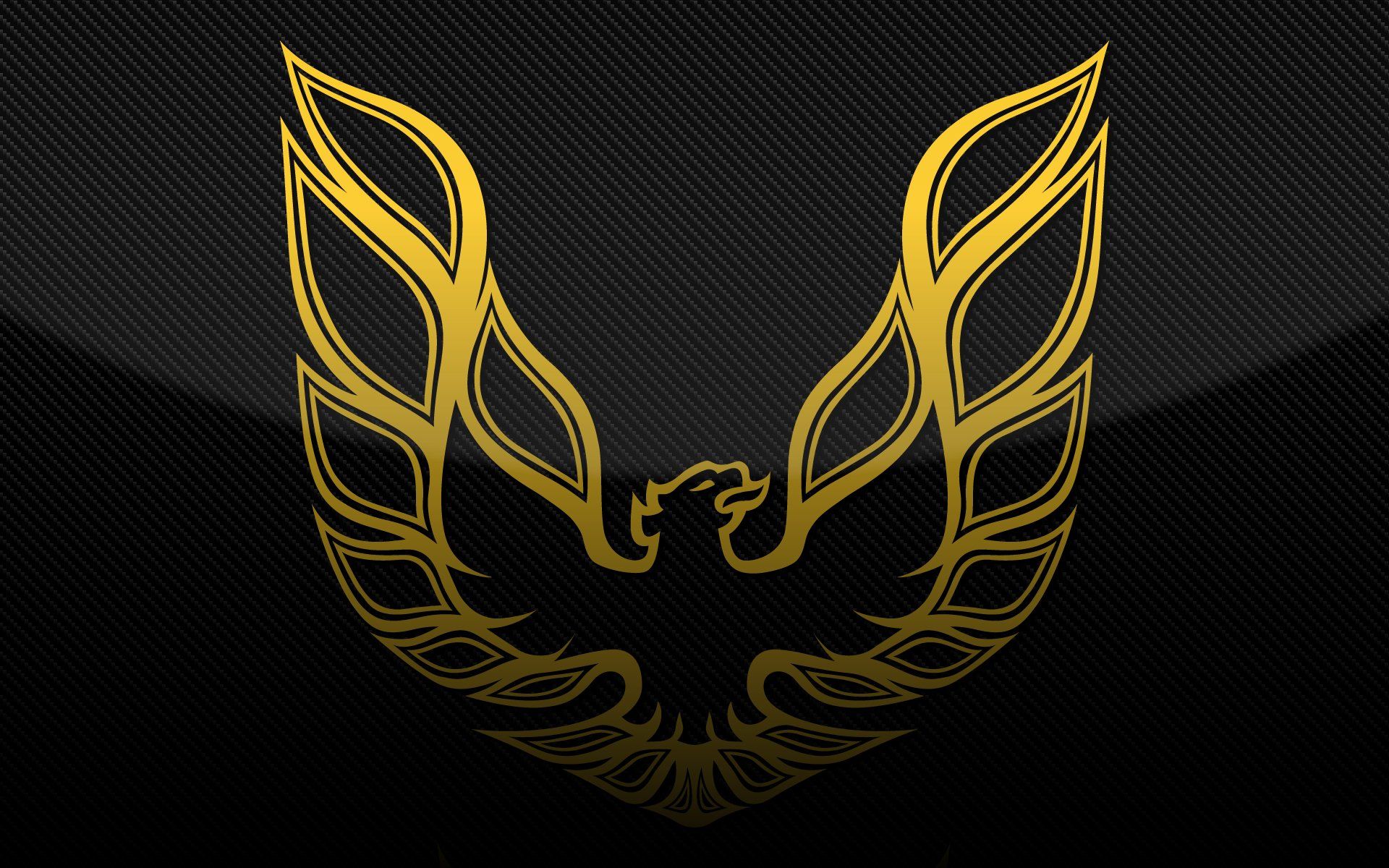 Logo Pontiac Firebird dorato, muscle car, 1920x1200 Full HD+ WUXGA, PC