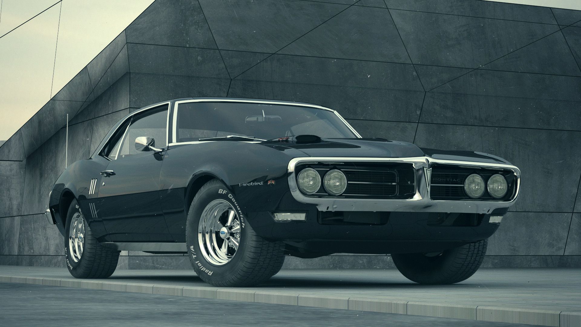 Auto Pontiac nera muscle car, 1920x1080 1080p, Laptop