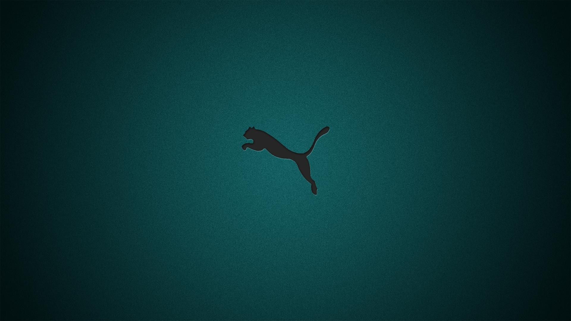 Logo Puma sfondo teal, 1920x1080 1080p, PC Desktop