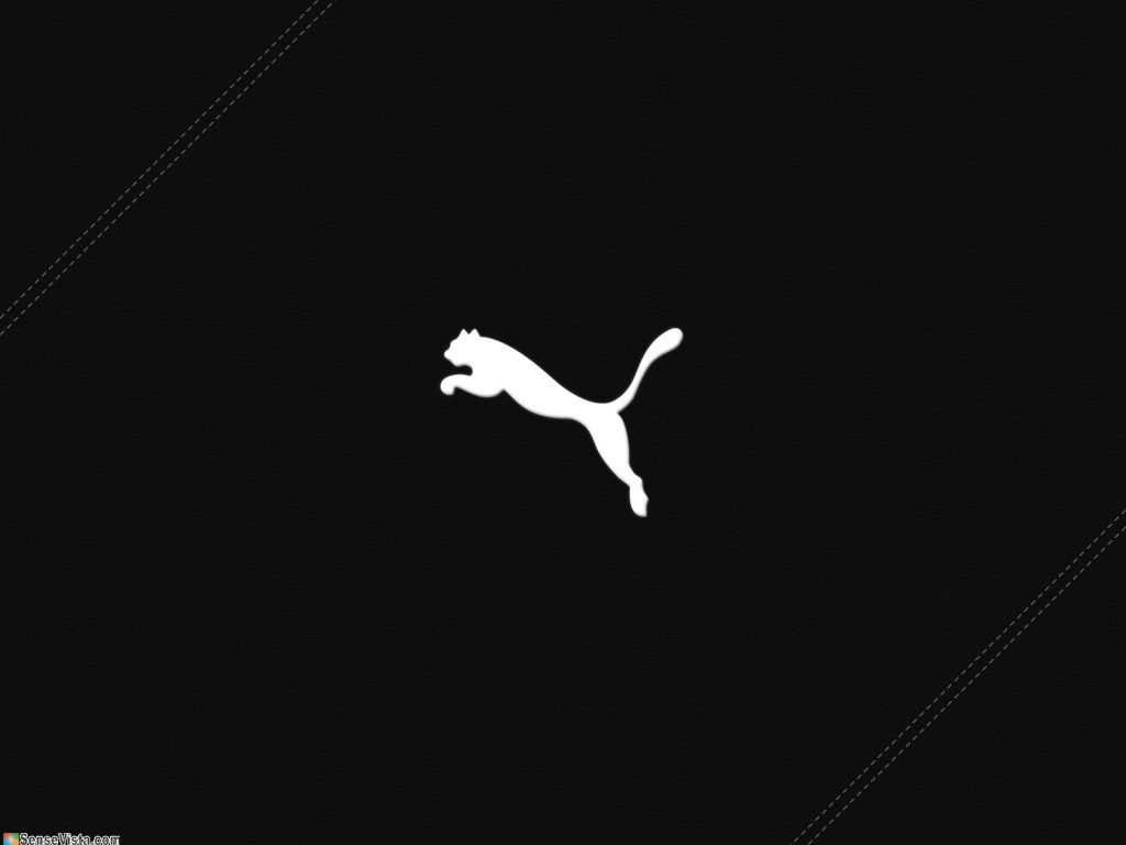 Logo Puma bianco nero, 1024x768 HD, PC
