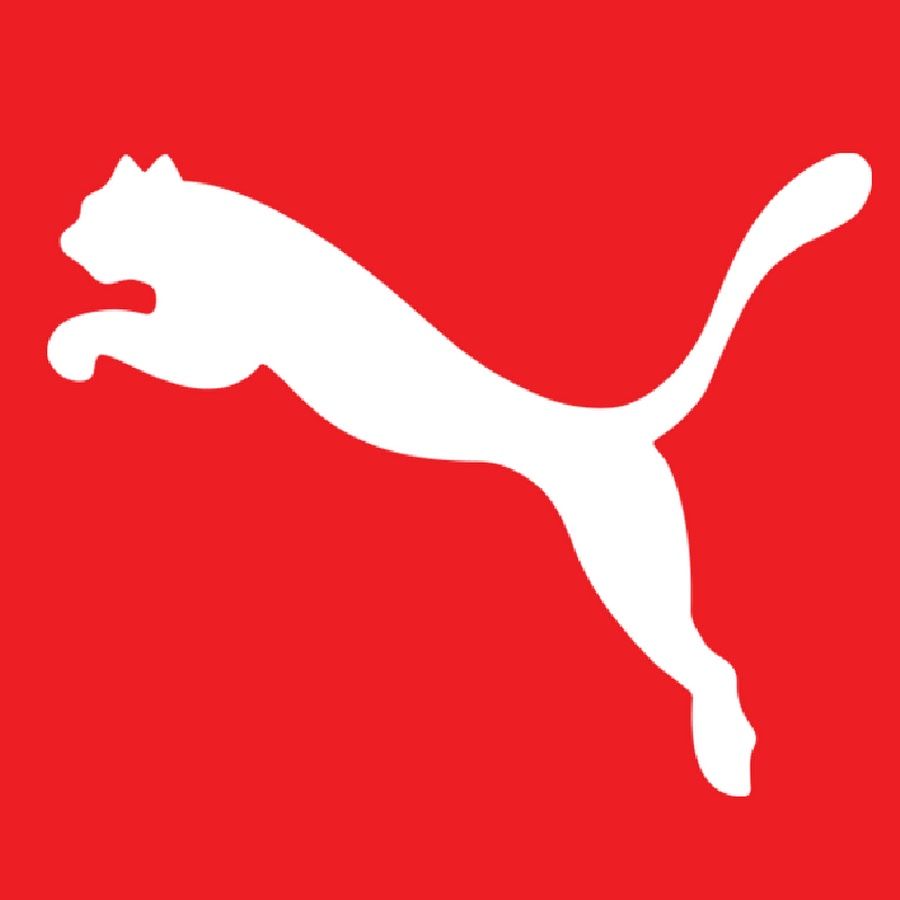 Logo Puma bianco su rosso, abbigliamento sportivo, 900x900 HD, PC