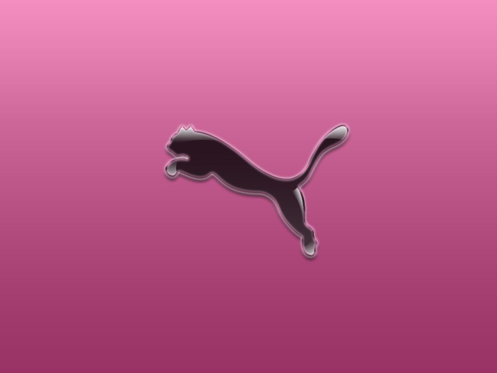 Logo Puma su sfondo rosa, 1024x768 HD, PC