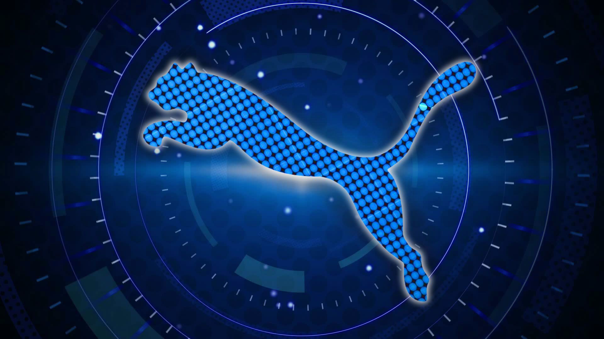Logo Puma blu digitale, 1920x1080 Full HD 1080p, Laptop