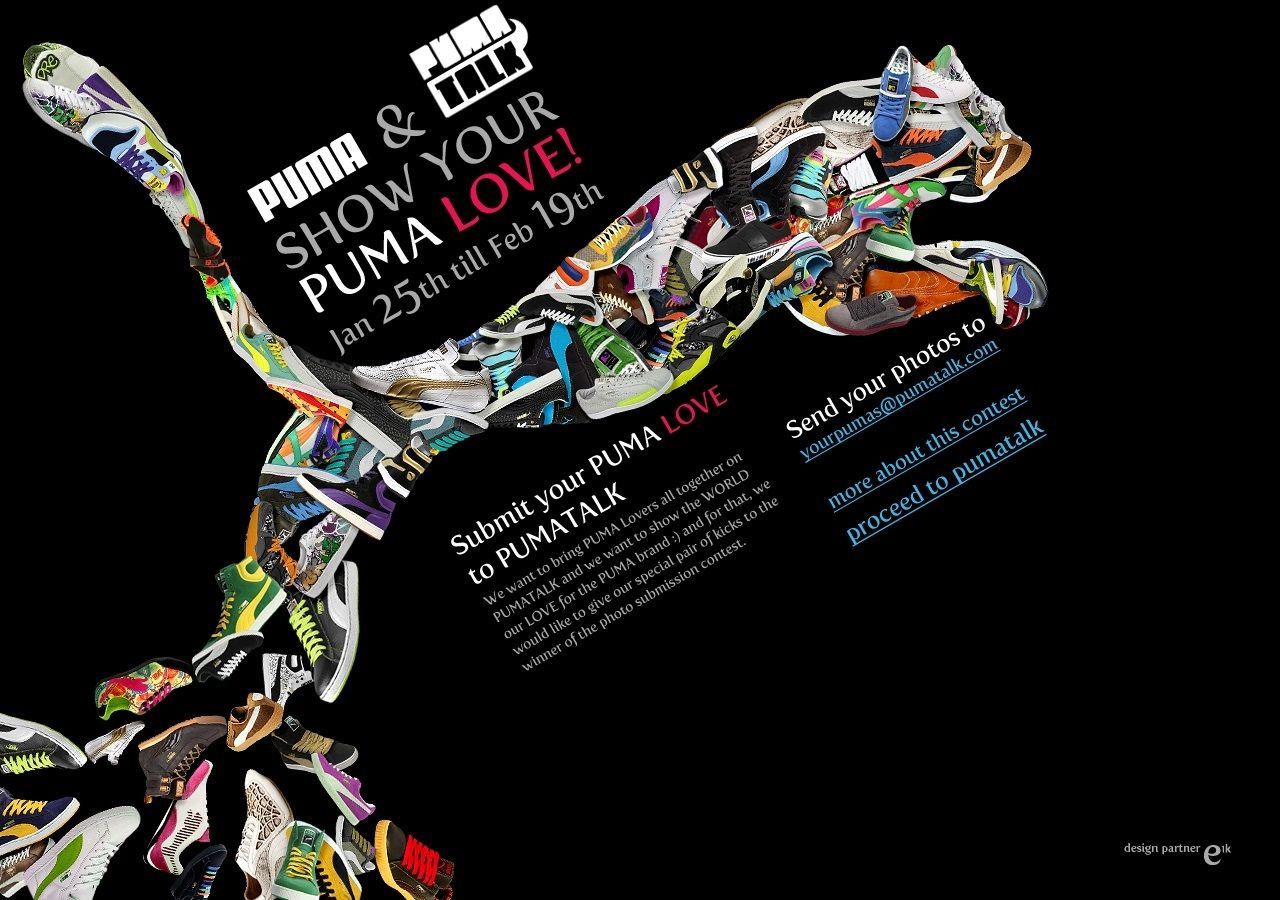 Logo Puma su muro grigio, 1600x900 HD Ready, PC