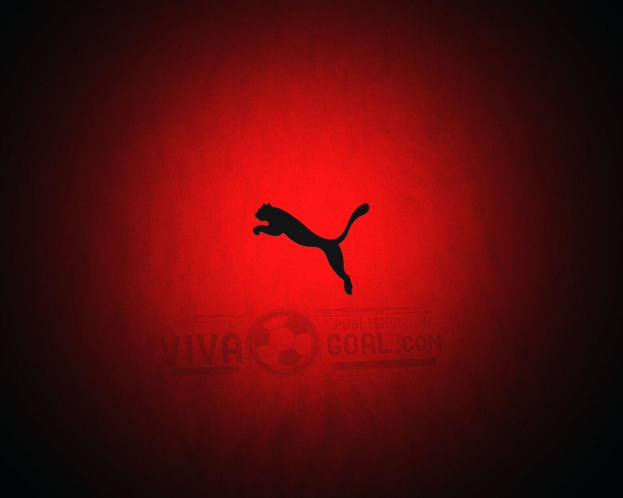 Logo Puma rosso e nero, 1280x1024 HD, Desktop