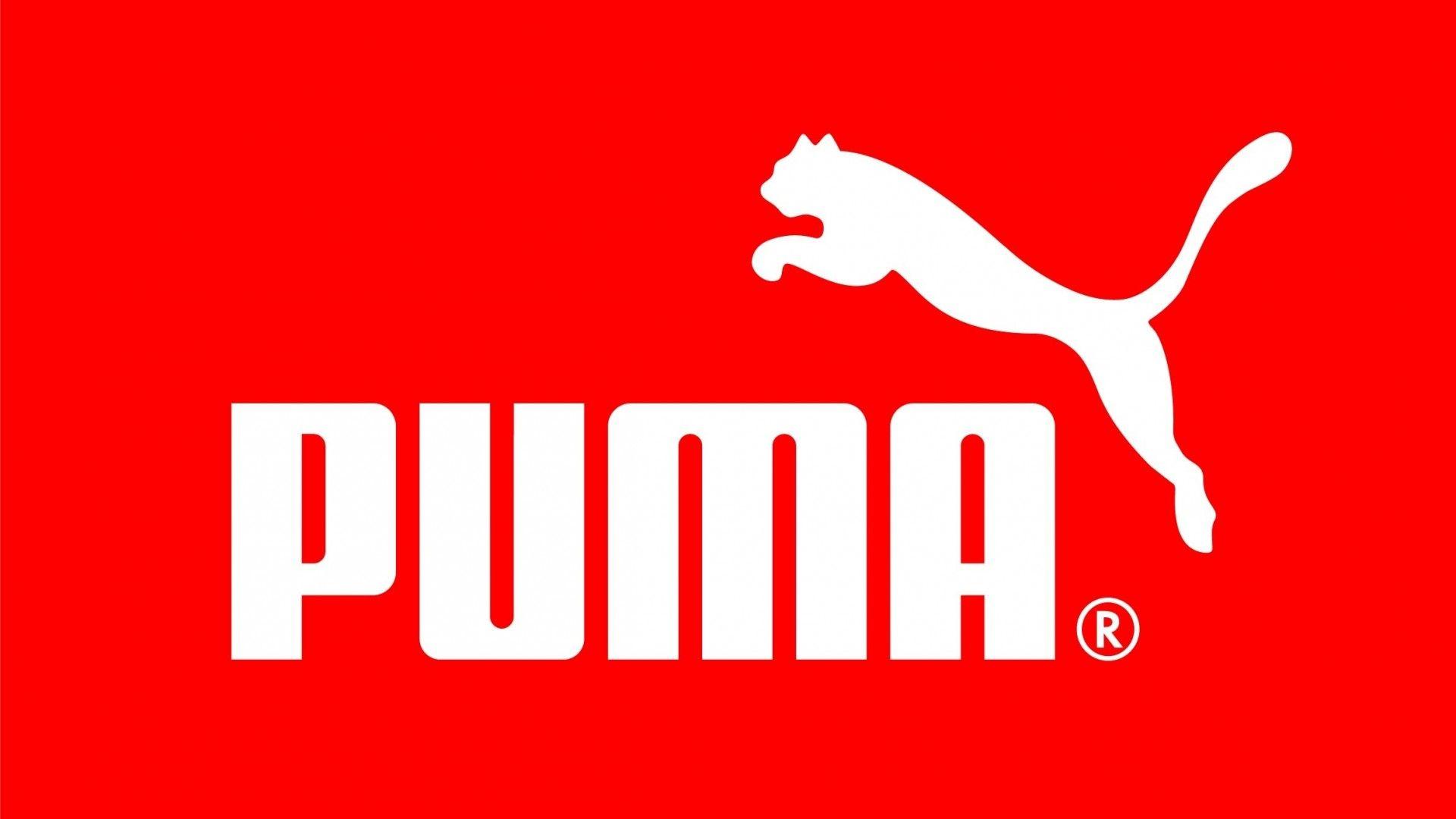 Logo Puma bianco rosso, 1920x1080 Full HD, Laptop