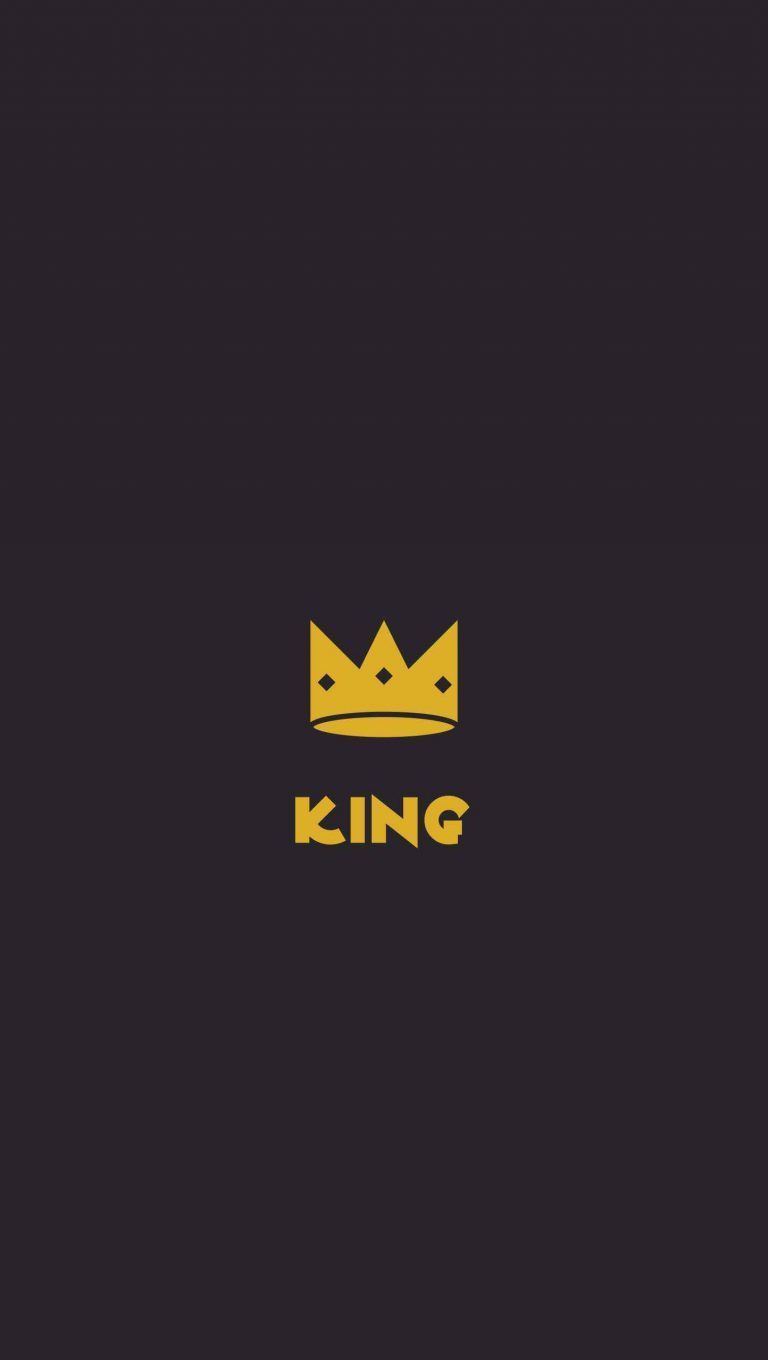 Corona dorata scritta King, 768x1360 Full HD Verticale, iPhone