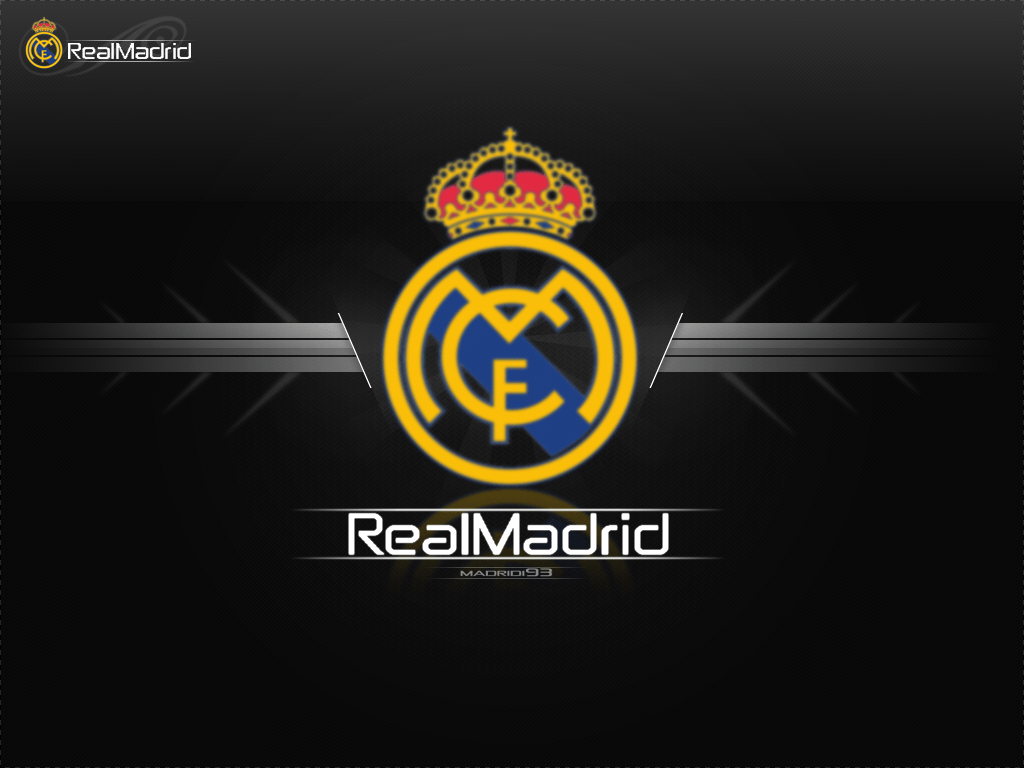 Logo Real Madrid stemma dorato, 1024x768 HD, Laptop