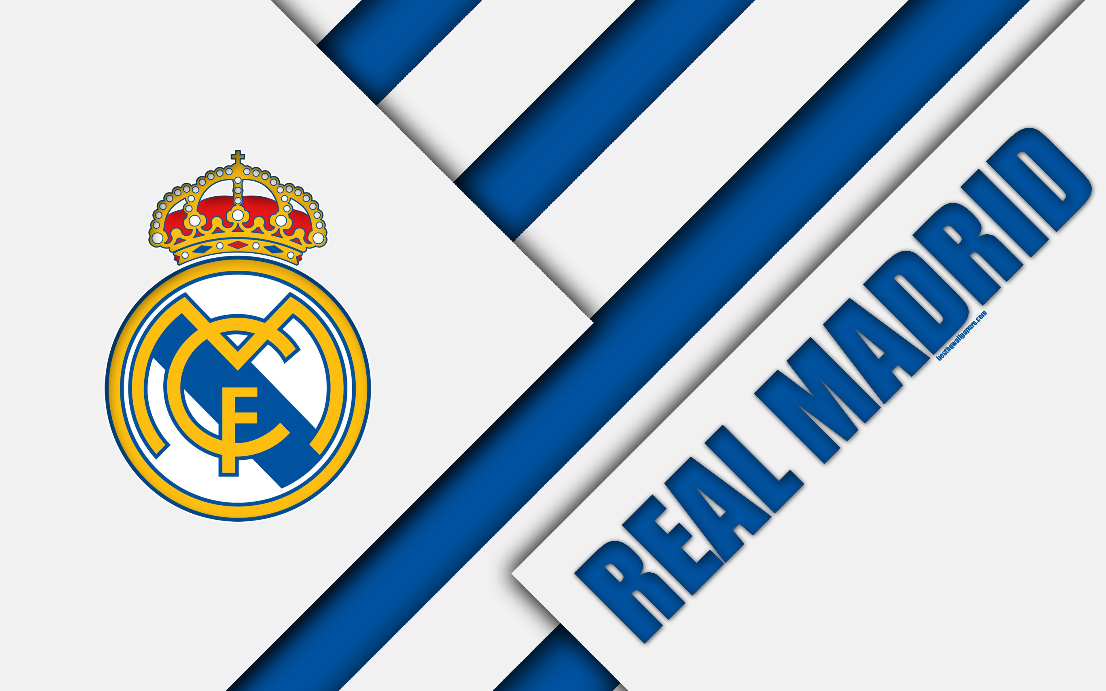 Logo Real Madrid CF, Liga spagnola, 3840x2400 UHD, PC 4K
