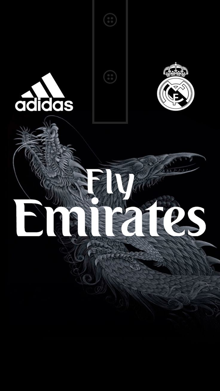 Logo Real Madrid Adidas Emirates, tre strisce, 736x1308 Full HD Verticale, iPhone