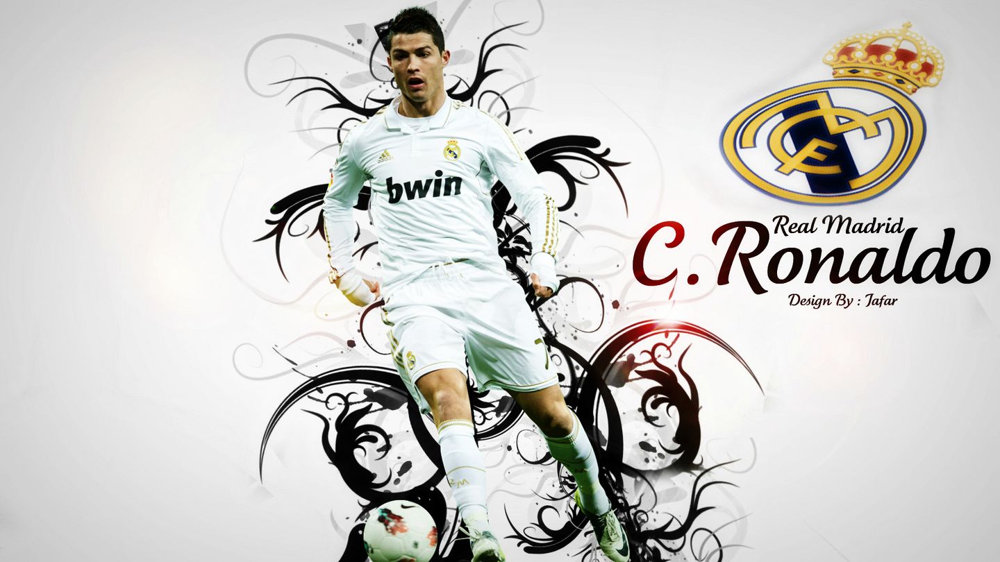 Cristiano Ronaldo Real Madrid grafica, CR7, 1440x810 720p, PC