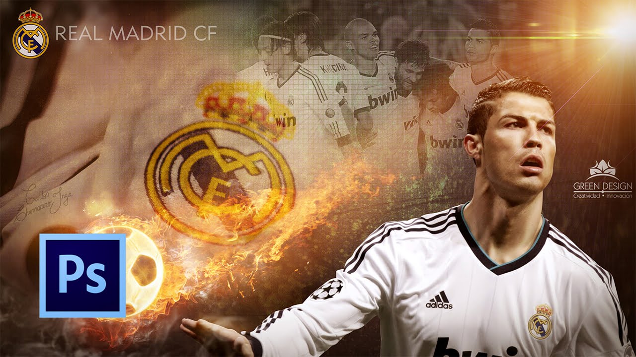 Cristiano Ronaldo Real Madrid fuoco, 1280x720 HD, Desktop