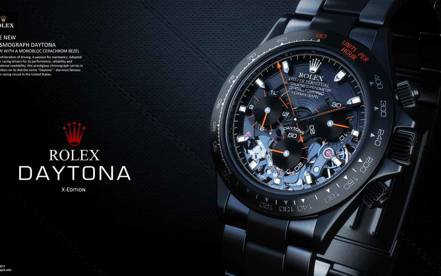 Orologio Rolex Daytona nero, 1440x900 720p, PC