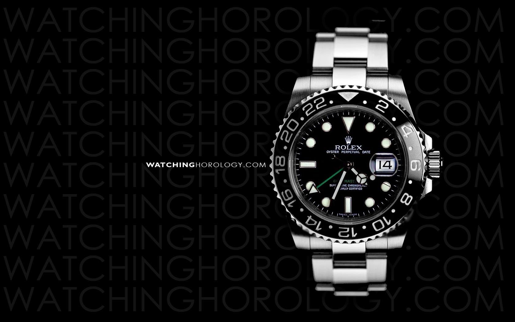 Orologio Rolex GMT-Master nero, 1680x1050 HD, Laptop