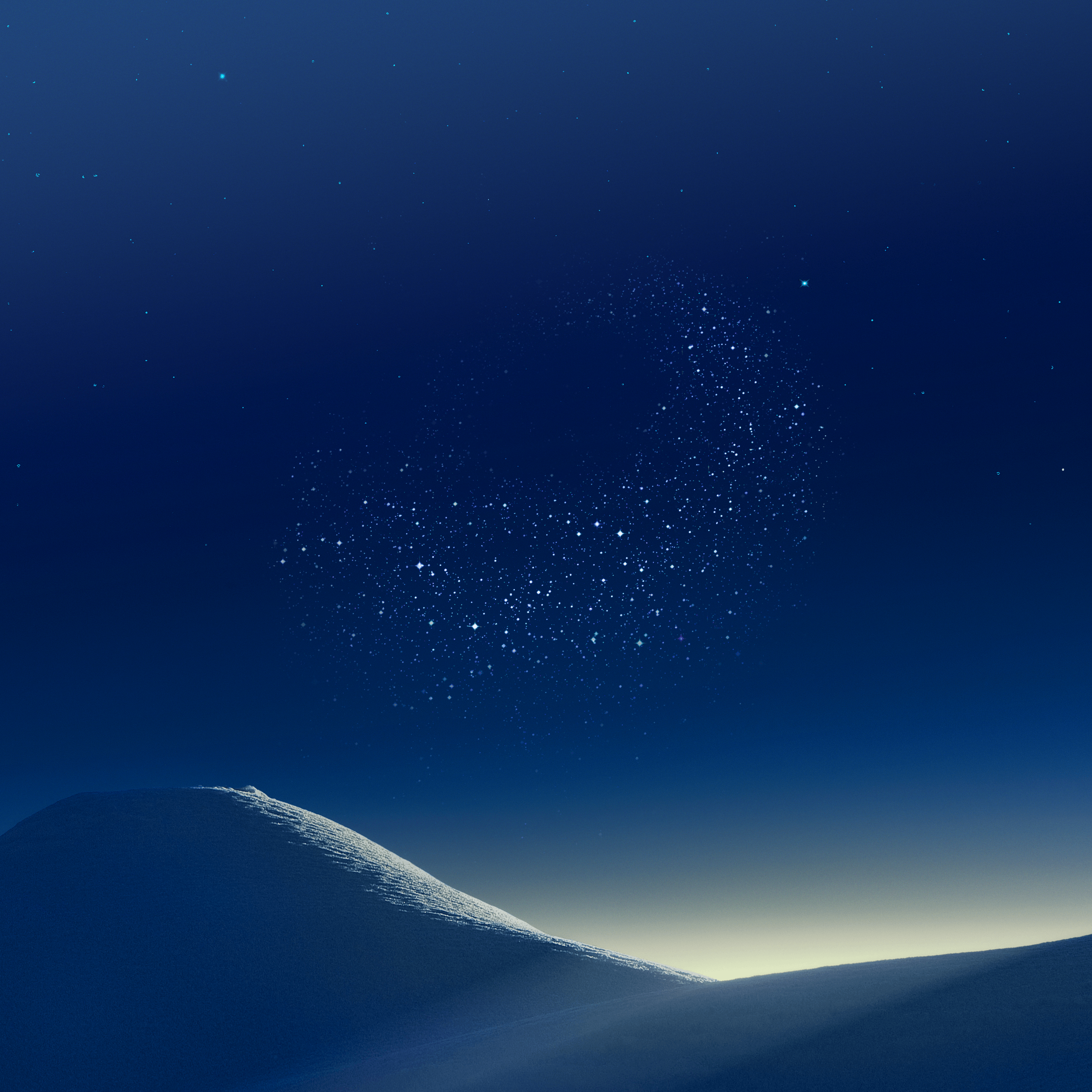 Duna notturna con stelle, 2960x2960 WQXGA, Desktop
