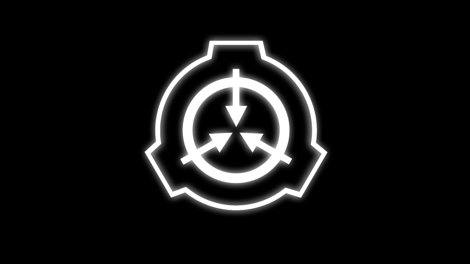 Logo SCP Foundation bianco, Secure Contain Protect, 1600x900 HD Ready, PC