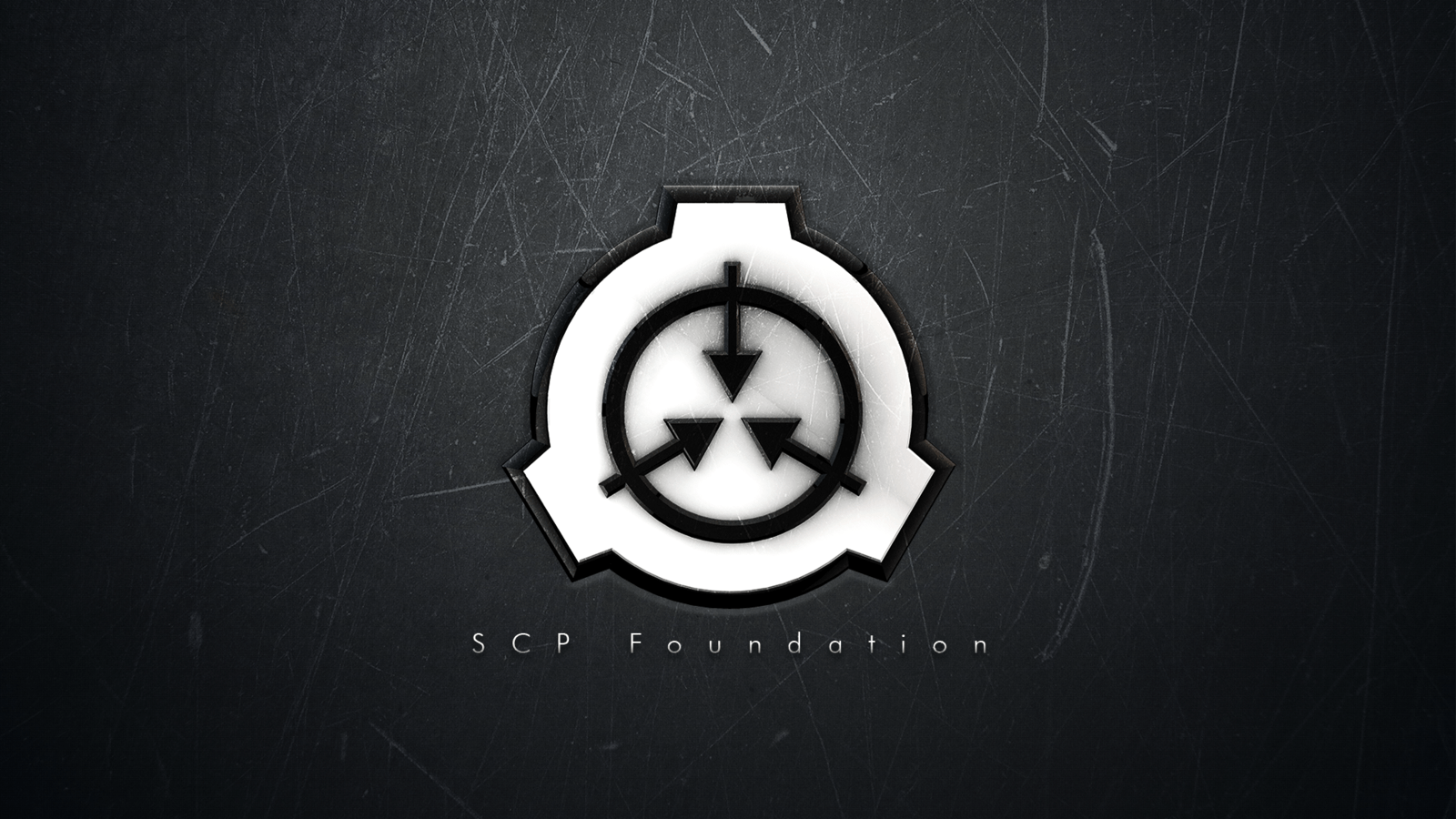 Logo SCP Foundation grigio, 1600x900 HD, Laptop