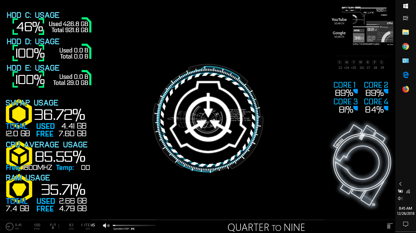 Logo SCP Foundation, desktop personalizzato, 1366x768 HD, PC Desktop