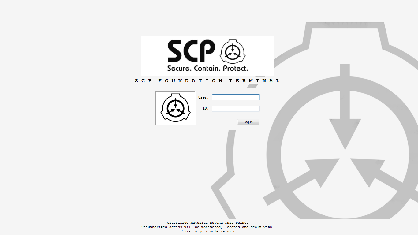 Logo SCP Foundation terminal, 1366x768 HD, Desktop