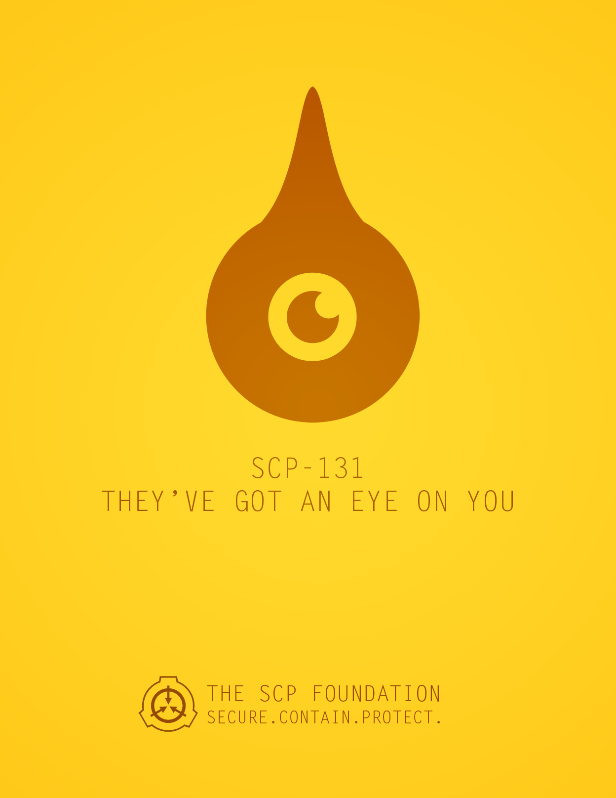 Logo SCP-131 occhio giallo, 1248x1615 Verticale, Telefono