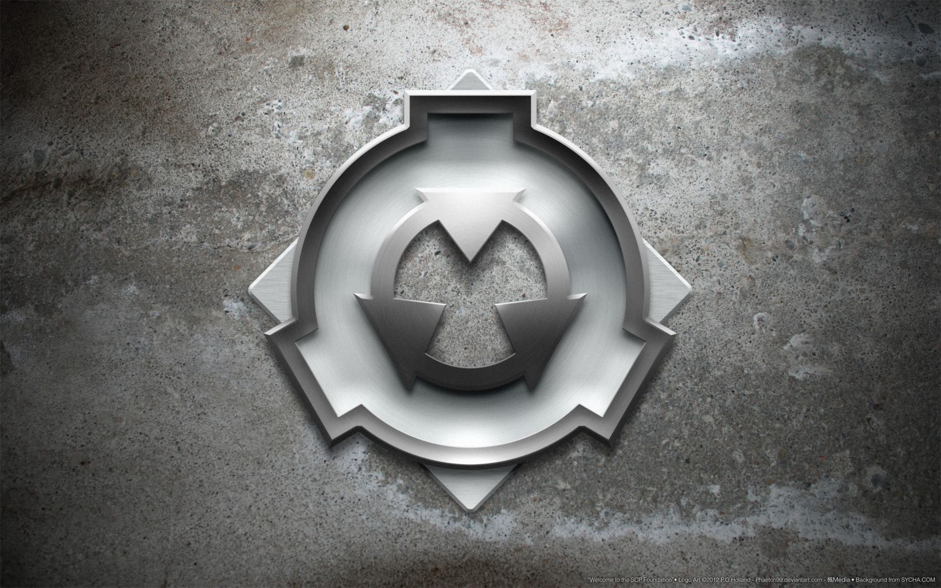 Logo SCP Foundation in pietra, 1920x1200 Full HD+, Desktop